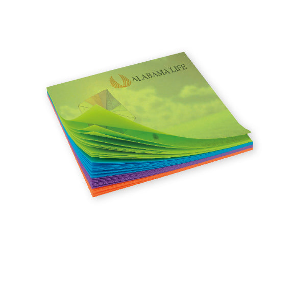 Bic 3x3 Adhesive Rainbow Colored Paper Notepad 100 Sheet