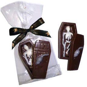 Skeleton in Casket Chocolate Candy