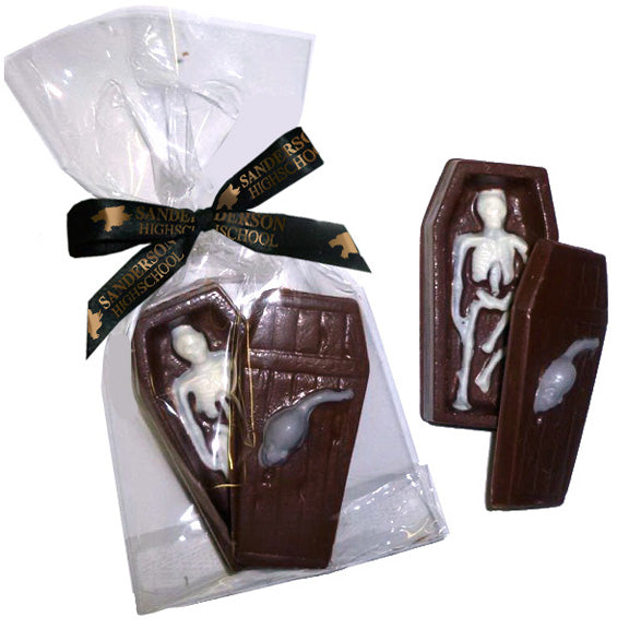 Skeleton in Casket Chocolate Candy