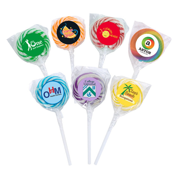 Swirl Lollipop with Round Label