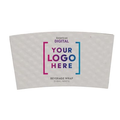 12/16/20/24 oz Beverage Wrap White Digital Print