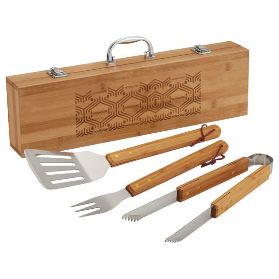 Grill Master 3 Piece Bamboo BBQ Set