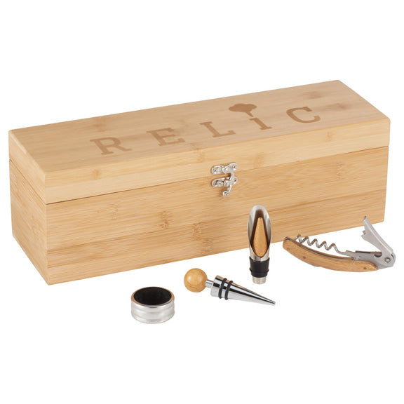 Bamboo Wine Case Set