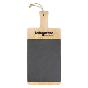 BAMBOO AND SLATE CHARCUTERIE CUTTING BOARD