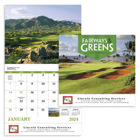 Fairways and Greens 13 Month Wall Calendar