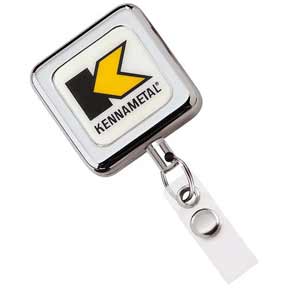 Square Metal Retract Badge Holder