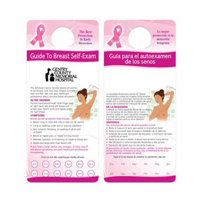 Breast Self-Exam Punch-Out Shower Card - Bilingual