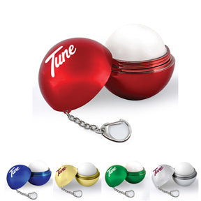 Metallic Lip Balm Keychain