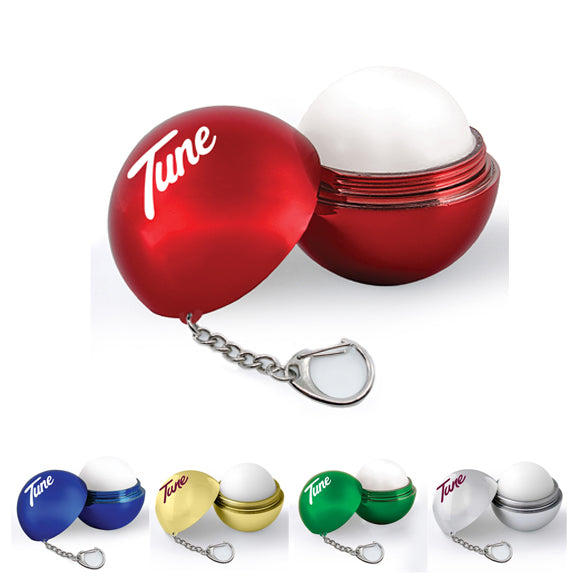 Metallic Lip Balm Keychain