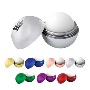 Metallic Finish Round Lip Balm