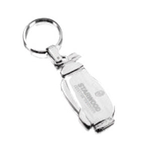 Silver Golf Bag Key Tag