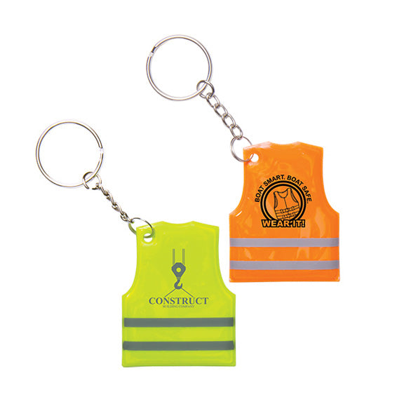 Reflective Safety Vest Keytag