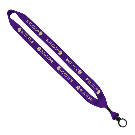 3/4 In Polyester Lanyard with Metal Crimp and O Ring