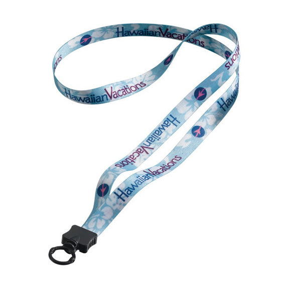 1/2 Dye-Sublimated Polyester Lanyard w/O-ring Attachment