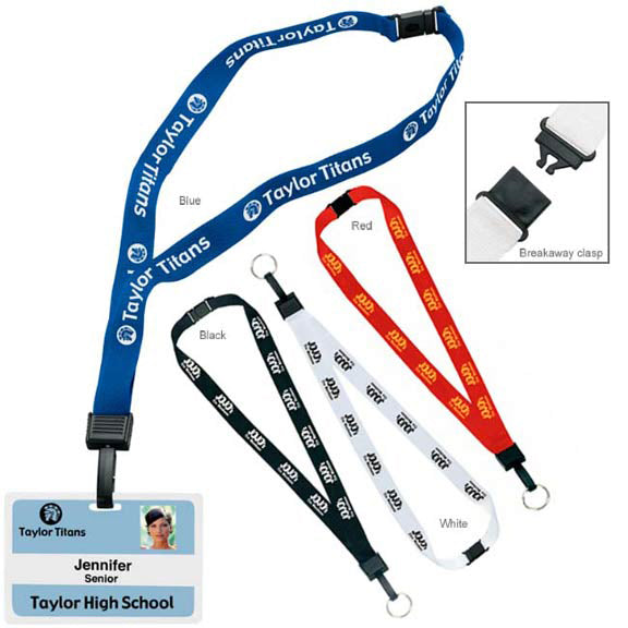 3/4 Inch Breakaway Lanyard with Key Ring