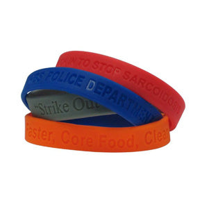 Debossed Silicone Wristband - RUSH