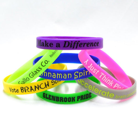 Screen printed Silicone Wristband - RUSH