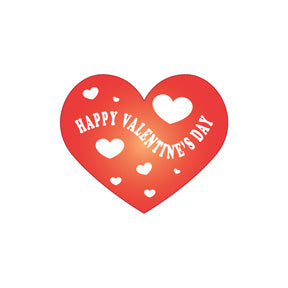 1-7/8 x 1-9/16 Heart Shaped Sticker