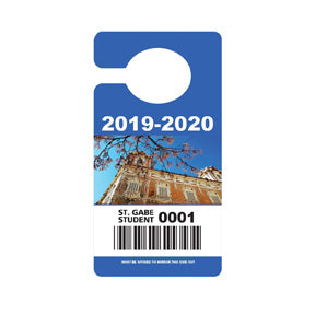 Plastic Security Hang Tag Parking Permit