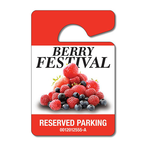 Plastic Hang Tag or Parking Permit 3X4.5 UV Coated-10 pt