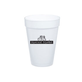 White Styrofoam Custom Promotional Cup 12 ounce