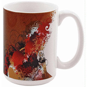 White Stoneware Full Color Mug 15 ounce