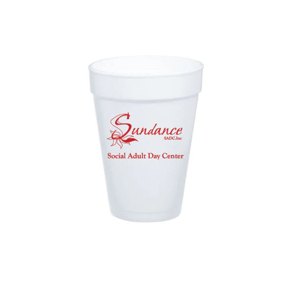 10 oz Foam Cup White Tradition Print