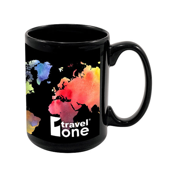 Black Stoneware Full Color Magna Mug - 15oz.