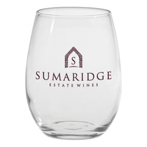 9 OZ Stemless White Wine Glass