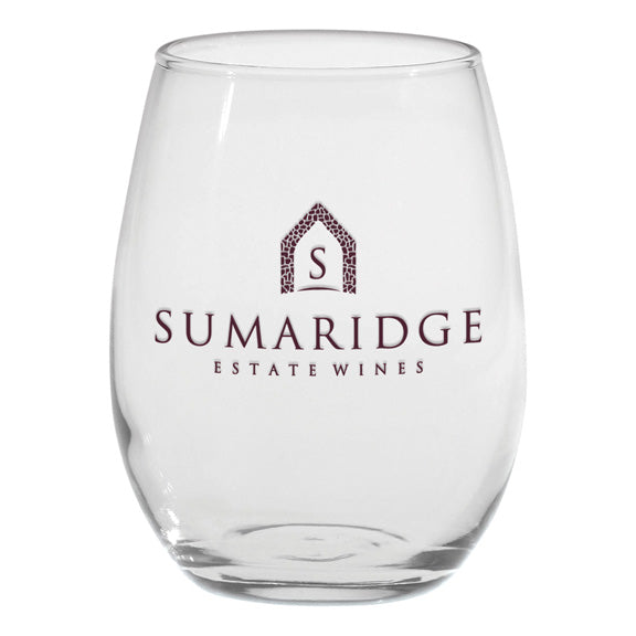 9 OZ Stemless White Wine Glass