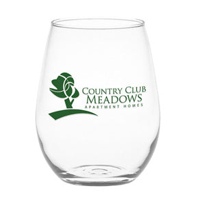 5 OZ Stemless Mini White Wine Glass