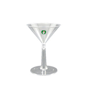 6 OZ Clear Plastic Martini Glass