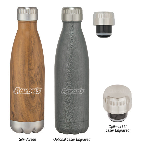 16 oz Stainless Steel Swig Woodtone Vacuum Bottle