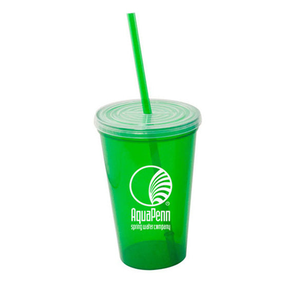 Stadium cup with Lid and Straw