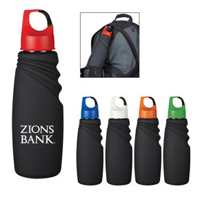 24 Oz. Matte Finish Crest Carabiner Sports Bottle