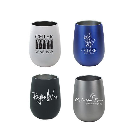 12 Oz Halcyon Stainless Steel Wine Glass