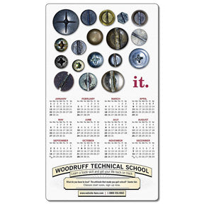 School Calendar Magnet - 4x7 Round Corners - 25 mil.