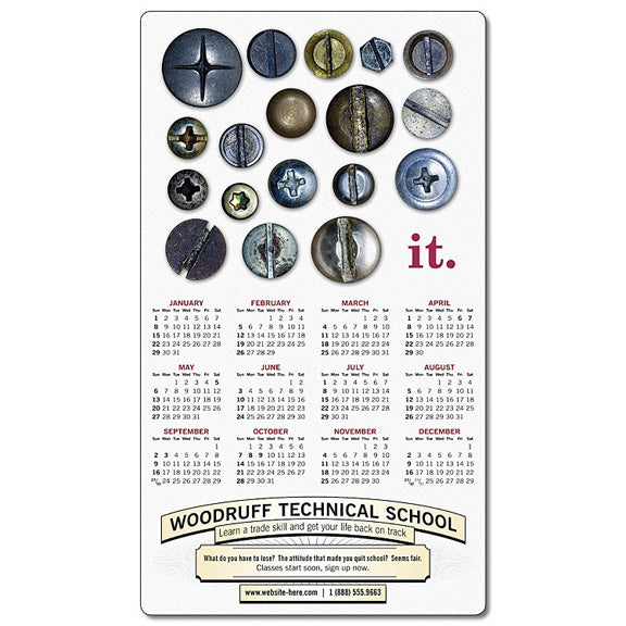 School Calendar Magnet - 4x7 Round Corners - 25 mil.