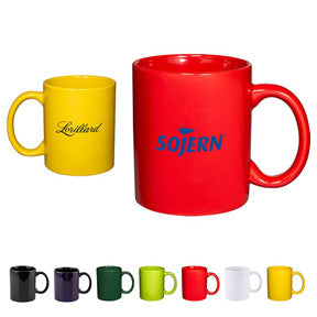 11 oz. Basic C-Handle Ceramic Mug - Colors