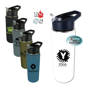 20 oz. Halcyon Sports Bottle with Flip Straw Lid, Full Color Digita