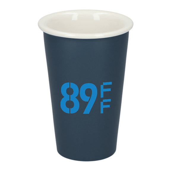 Dimple Double Wall Ceramic Cup 10 Oz