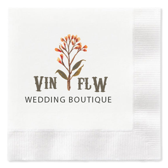 Full Color 3 Ply Premium Coined Beverage Napkins