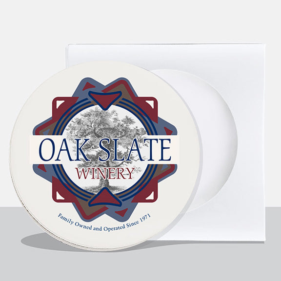 1 Pack Round Absorbent Stone Coasters- full color