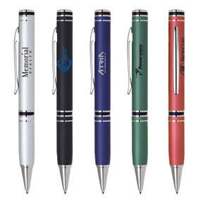 Bold Color Matte Metal Pen with Blue Ink