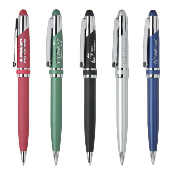 Chrome Plated Brass Barrel Metal Pen with Blue Ink