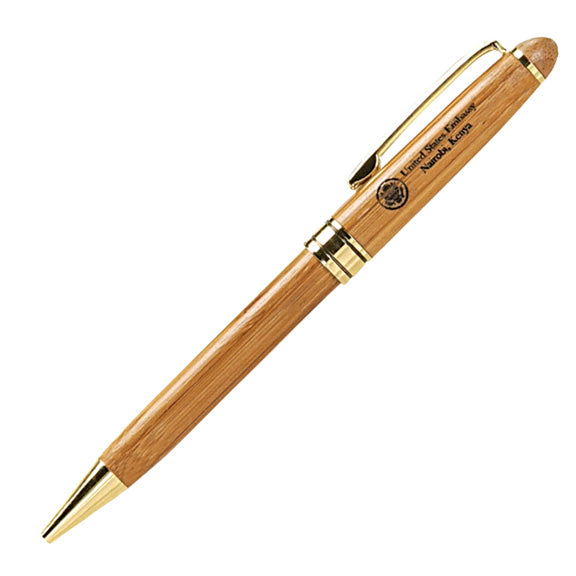 The Milano Blanc Bamboo Ballpoint Pen