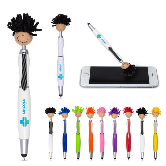 Multicultural Moptoppers Screen Cleaner With Stylus Pen