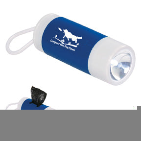 DOG BAG DISPENSER WITH FLASHLIGHT