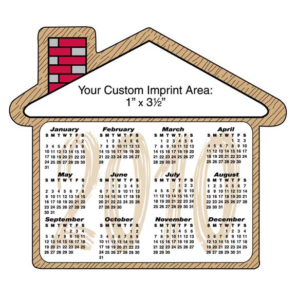 House Shaped Calendar Magnet