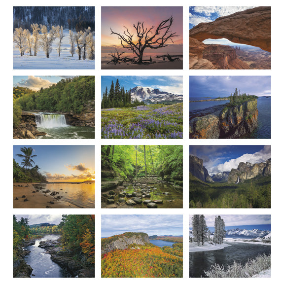 Landscapes of America 13 Month Wall Calendar